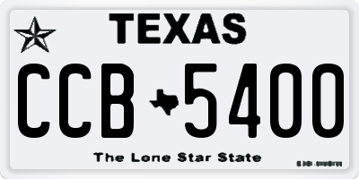 TX license plate CCB5400