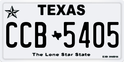 TX license plate CCB5405
