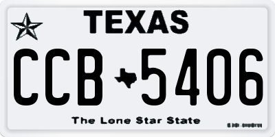 TX license plate CCB5406
