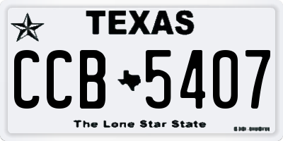 TX license plate CCB5407