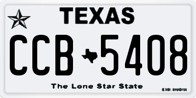 TX license plate CCB5408