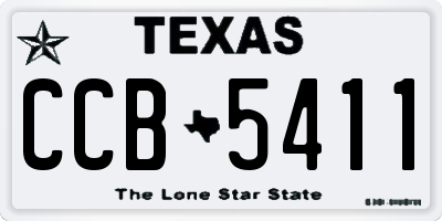 TX license plate CCB5411