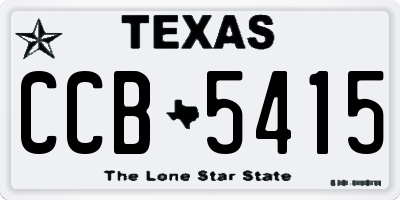 TX license plate CCB5415