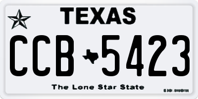 TX license plate CCB5423