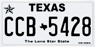 TX license plate CCB5428