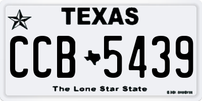 TX license plate CCB5439