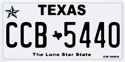 TX license plate CCB5440