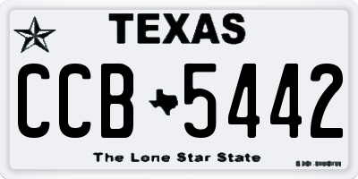 TX license plate CCB5442