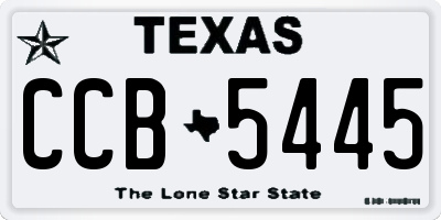 TX license plate CCB5445