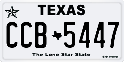 TX license plate CCB5447