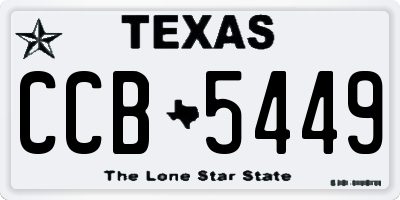 TX license plate CCB5449