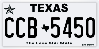 TX license plate CCB5450