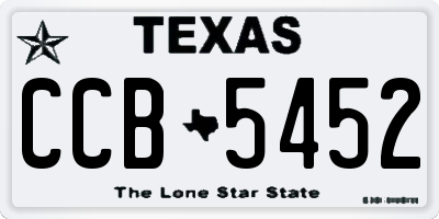 TX license plate CCB5452