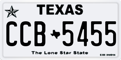 TX license plate CCB5455