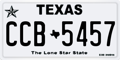 TX license plate CCB5457