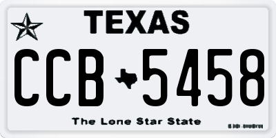 TX license plate CCB5458
