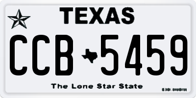 TX license plate CCB5459