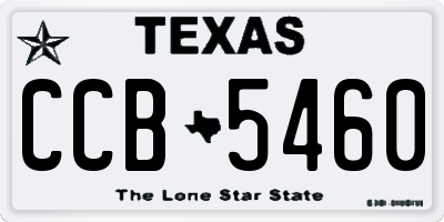 TX license plate CCB5460