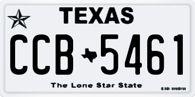 TX license plate CCB5461