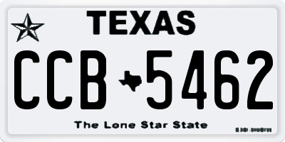 TX license plate CCB5462