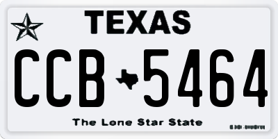 TX license plate CCB5464