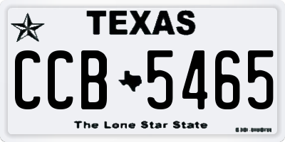 TX license plate CCB5465