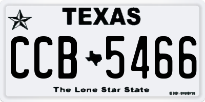 TX license plate CCB5466