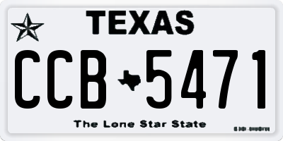 TX license plate CCB5471