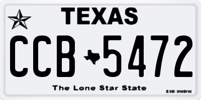 TX license plate CCB5472