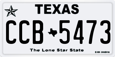 TX license plate CCB5473