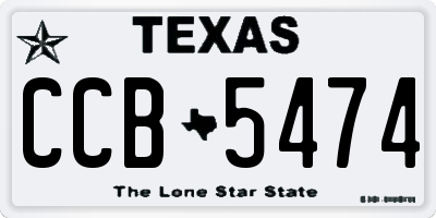 TX license plate CCB5474