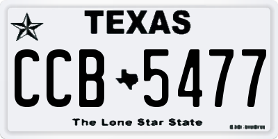 TX license plate CCB5477