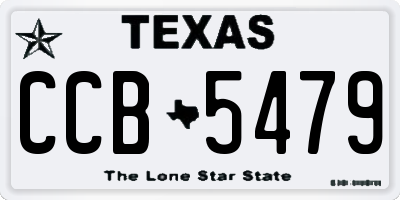 TX license plate CCB5479