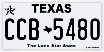 TX license plate CCB5480