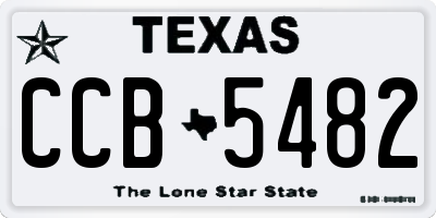 TX license plate CCB5482