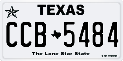TX license plate CCB5484