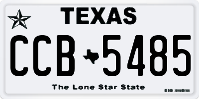 TX license plate CCB5485