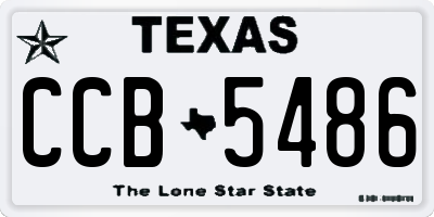 TX license plate CCB5486