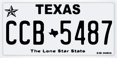 TX license plate CCB5487