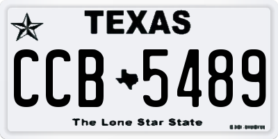 TX license plate CCB5489