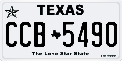TX license plate CCB5490