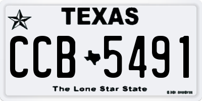 TX license plate CCB5491