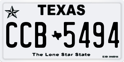 TX license plate CCB5494