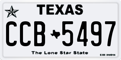 TX license plate CCB5497
