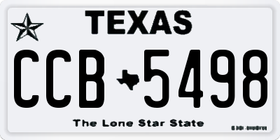 TX license plate CCB5498