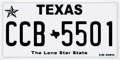 TX license plate CCB5501