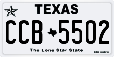 TX license plate CCB5502