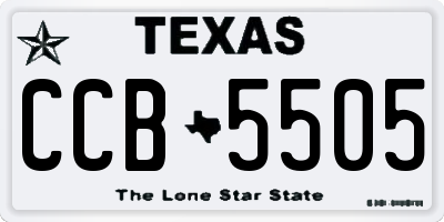 TX license plate CCB5505