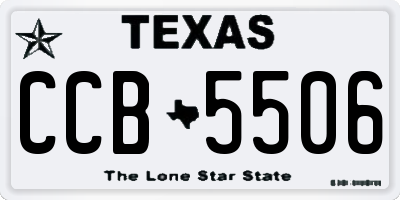 TX license plate CCB5506