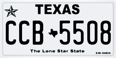 TX license plate CCB5508